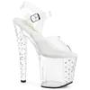 Pleaser - ENCHANT708RS Sandale à bride à la cheville, Pole dance chaussures - Transparent Product image